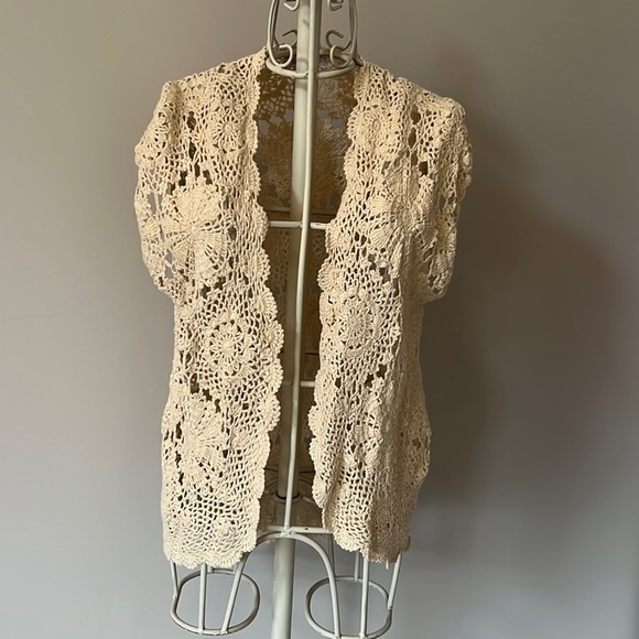 Roaman's Tops - Roaman’s hand knit blazer/cardigan